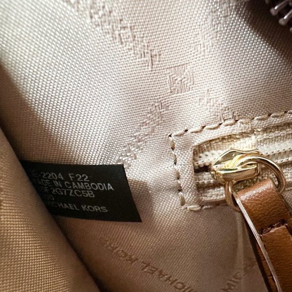 Michael Kors Mirella Small Shopper Tote Shoulder Bag MK Brown - Picture 10 of 12